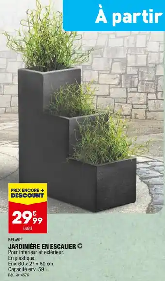 Promo BELAVI JARDINIÈRE EN ESCALIER chez ALDI