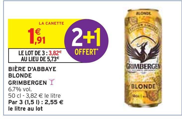 Promo Grimbergen Bi Re D Abbaye Blonde Chez Intermarch