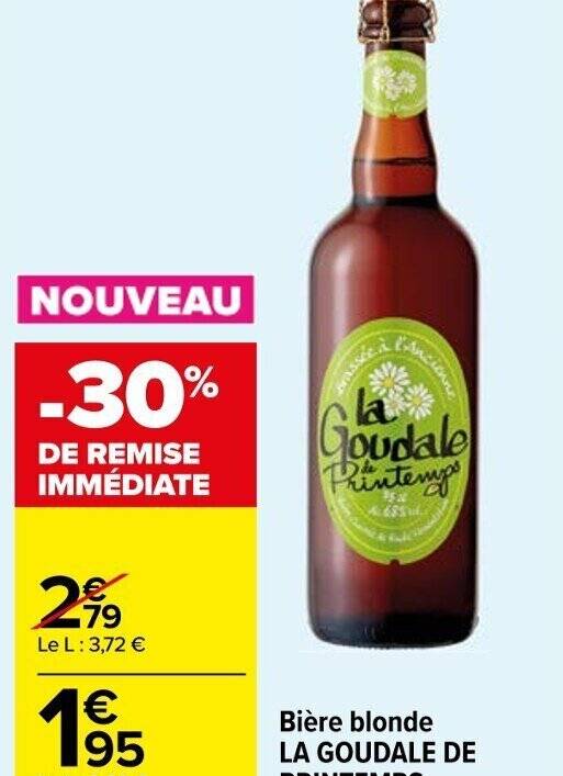 Promo Bière blonde LA GOUDALE DE PRINTEMPS 6 8 vol 75 cl chez