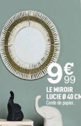 Promo Le Miroir Lucie Cm Corde De Papier Chez Centrakor