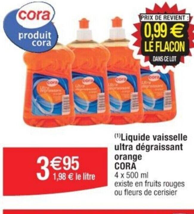 Promo Liquide vaisselle ultra dégraissant chez Cora