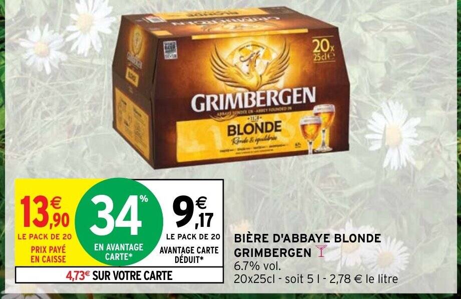 Promo Bi Re D Abbaye Blonde Grimbergen Chez Intermarch