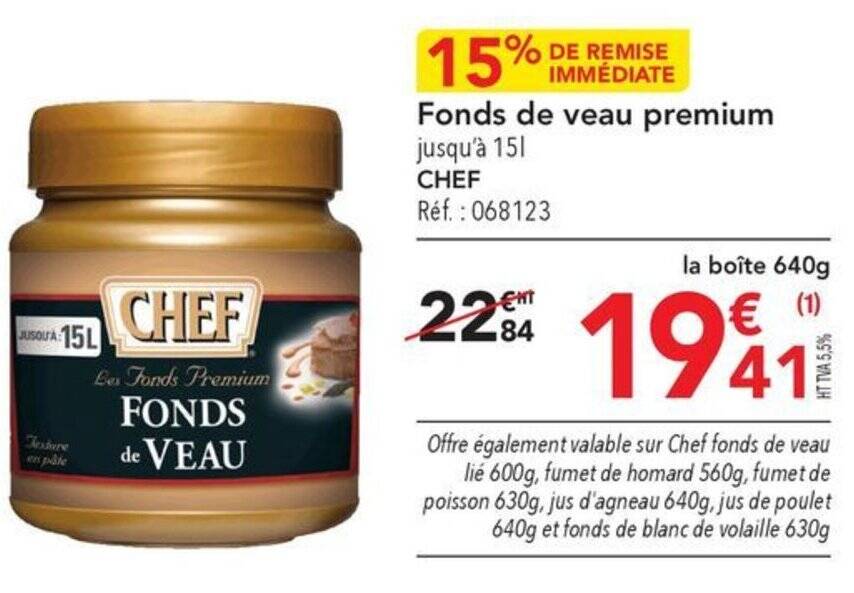 Promo Fonds De Veau Premium Jusqu Chef Chez Metro