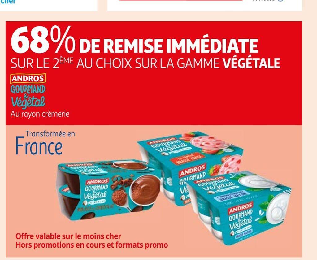 Promo Andros Gourmand V G Tal De Remise Imm Diate Sur Le Me Au