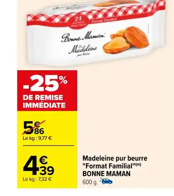 Promo Madeleine Pur Beurre Format Familial M Bonne Maman G Chez