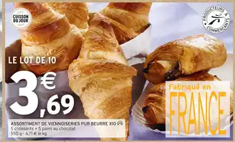 Promo ASSORTIMENT DE VIENNOISERIES PUR BEURRE X10 chez Intermarché