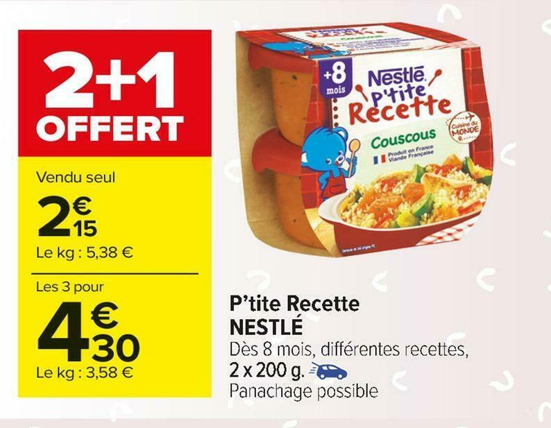 Promo Nestl Ptite Recette Chez Carrefour Market