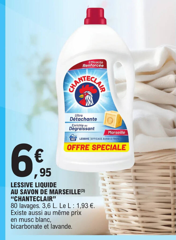 Promo Lessive Liquide Au Savon De Marseille Chanteclair Chez E