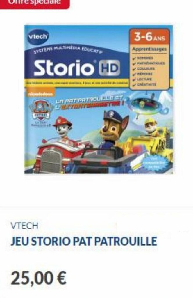 Promo Jeu Storio Pat Patrouille Chez La Grande R Cr