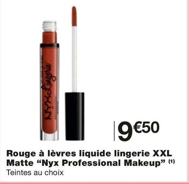 Promo Nyx professional makeup rouge à lèvres liquide lingerie xxl matte