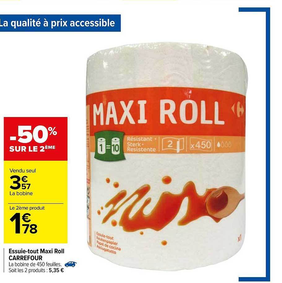 Promo Essuie Tout Maxi Roll Carrefour Chez Carrefour