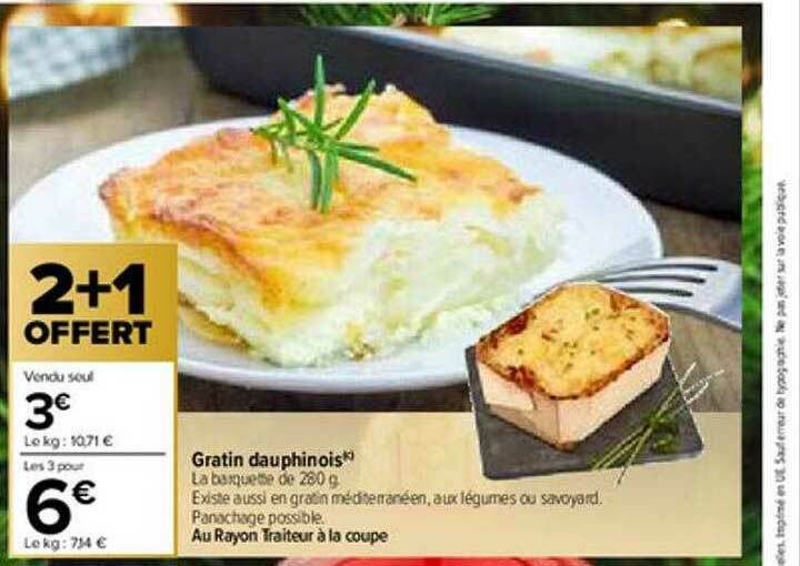 Promo Gratin Dauphinois Chez Carrefour