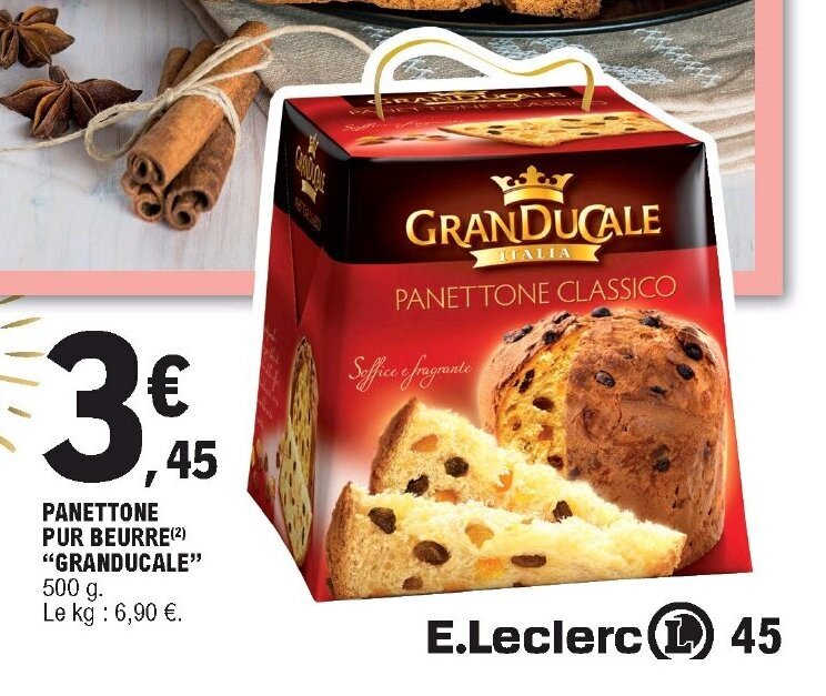 Promo Panettone Pur Beurre Granducale Chez E Leclerc