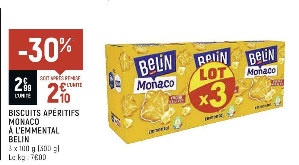 Promo Belin Biscuits Ap Ritifs Monaco Lemmental Chez Spar