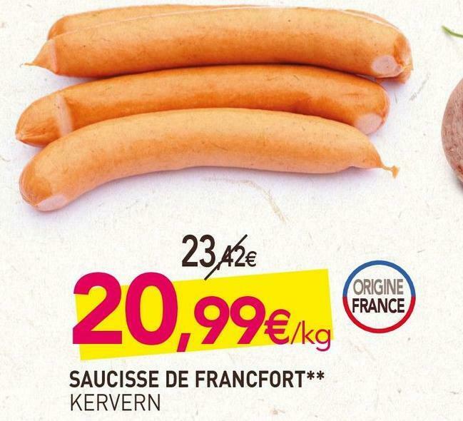 Promo Kervern Saucisse De Francfort Chez Natur O