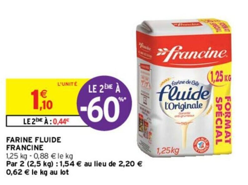 Promo Farine Fluide Francine Chez Intermarch