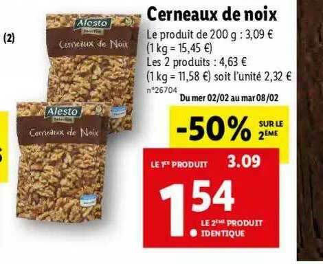 Promo Cerneaux De Noix Alesto Chez Lidl