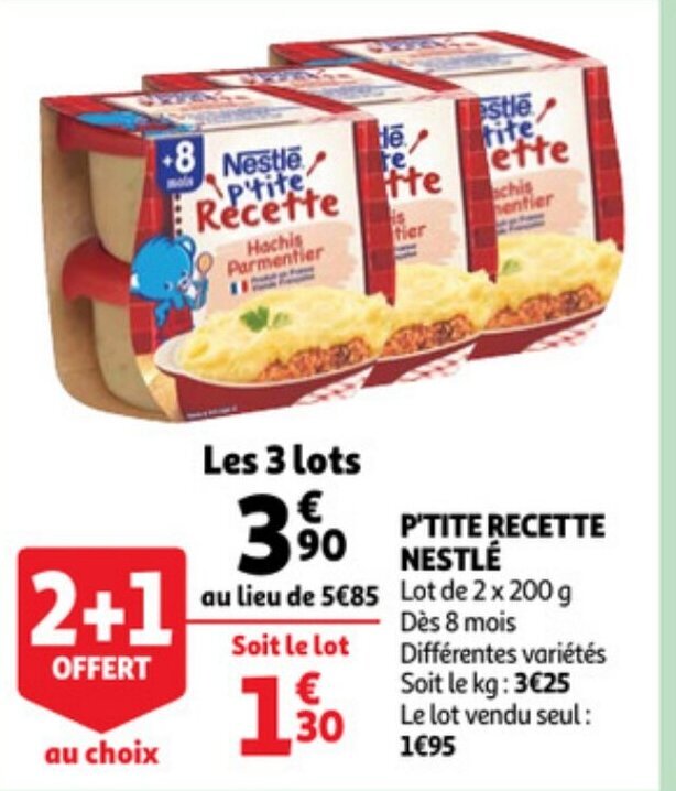 Promo P tite Recette Nestlé chez Auchan