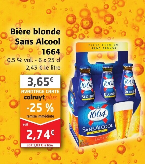 Promo Bi Re Blonde Sans Alcool Chez Colruyt