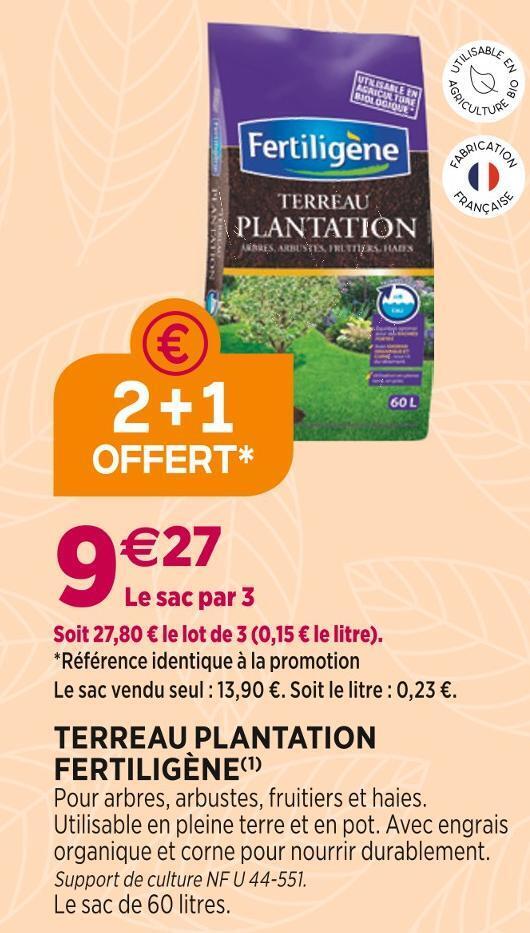 Promo Fertiligène terreau plantation chez Delbard