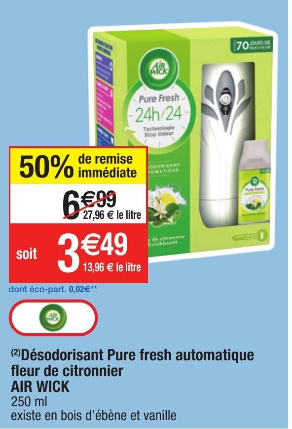 Promo D Sodorisant Pure Fresh Automatique Fleur De Citronnier Chez Migros