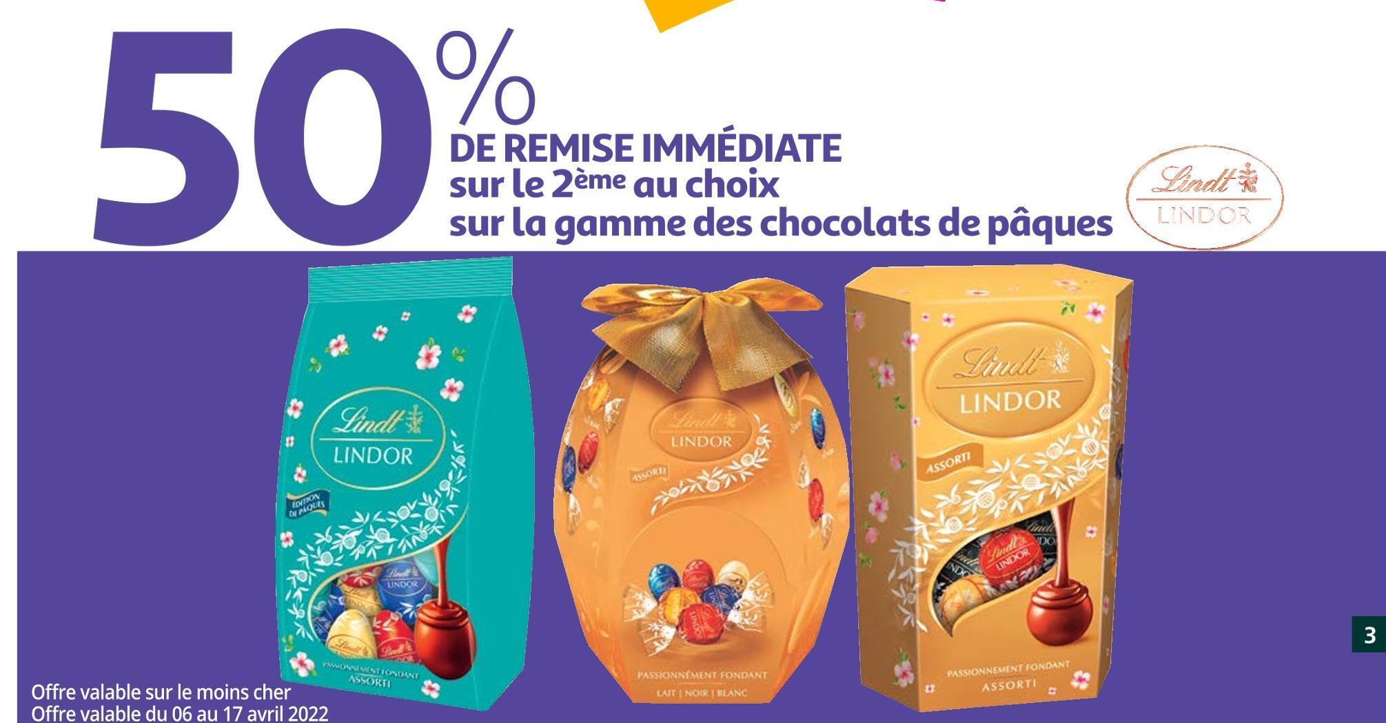 Promo Lindt bon plan sur la gamme des chocolats de pâques de la marque