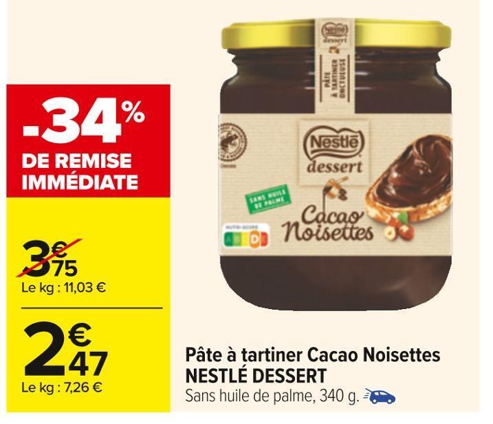 Promo Nestl Dessert P Te Tartiner Cacao Noisettes Chez Carrefour