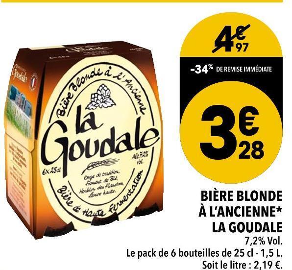 Promo La Goudale Bi Re Blonde Lancienne Chez Supeco