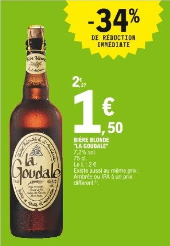 Promo Bi Re Blonde La Goudale Chez E Leclerc