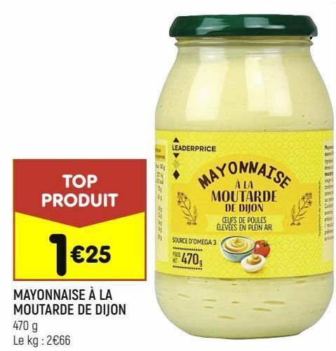 Promo Mayonnaise La Moutarde De Dijon Chez Leader Price