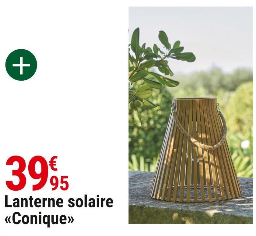 Promo Lanterne Solaire Conique Chez Gamm Vert