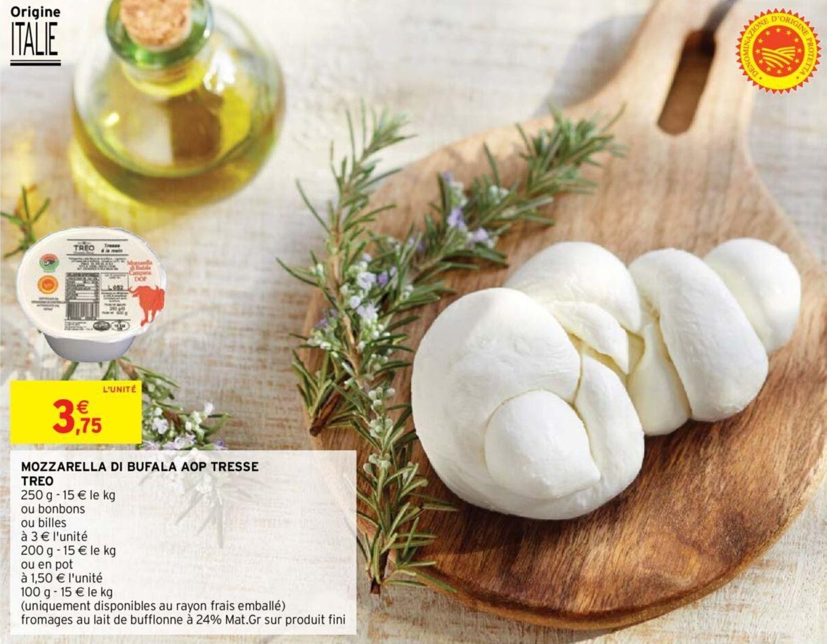 Promo Mozzarella Di Bufala Aop Tresse Th O Chez Intermarch