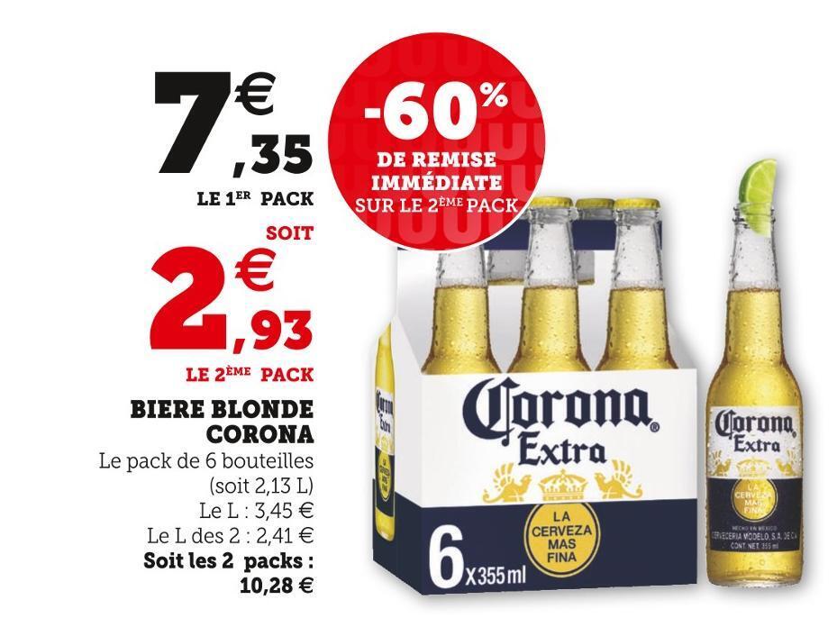 Promo Corona Biere Blonde Chez Super U