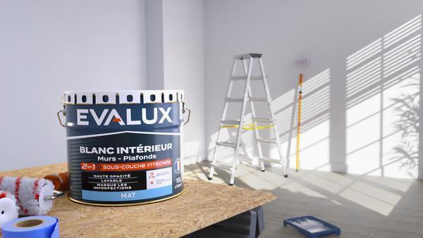 Promo Evalux Peinture Blanche Int Rieur En Sous Couche Int Gr E Mat