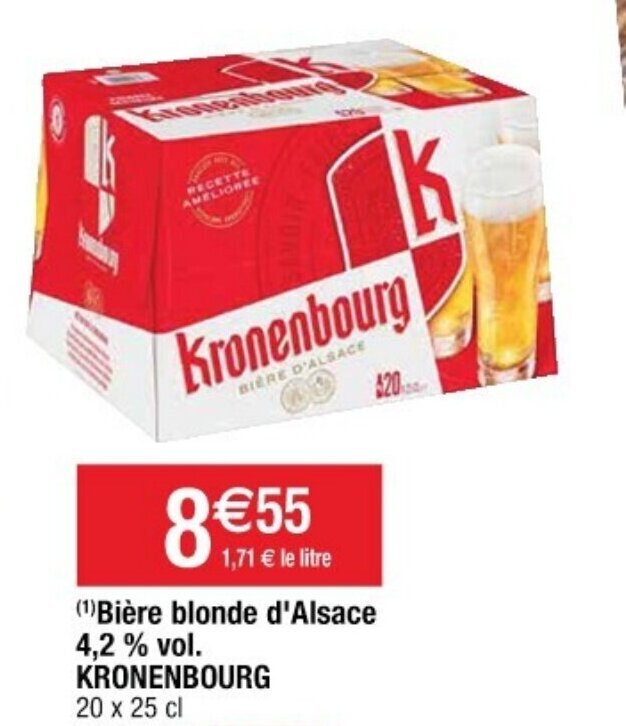 Promo Bi Re Blonde D Alsace Vol Kronenbourg Chez Cora