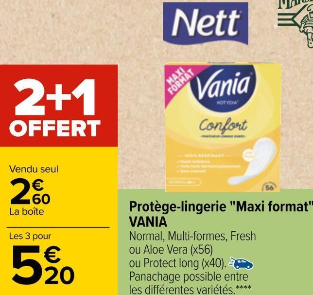 Promo Vania protège lingerie maxi format chez Carrefour