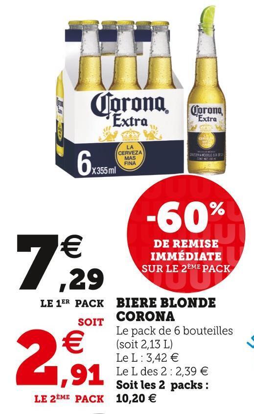 Promo Corona Biere Blonde Chez Super U