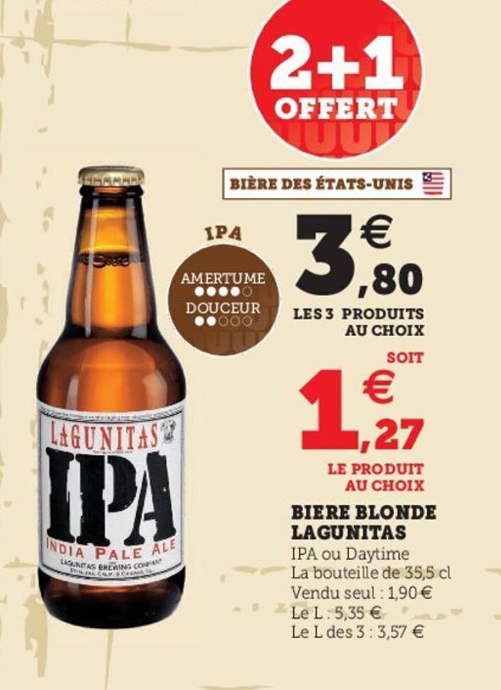 Promo Biere Blonde Lagunitas Chez Hyper U