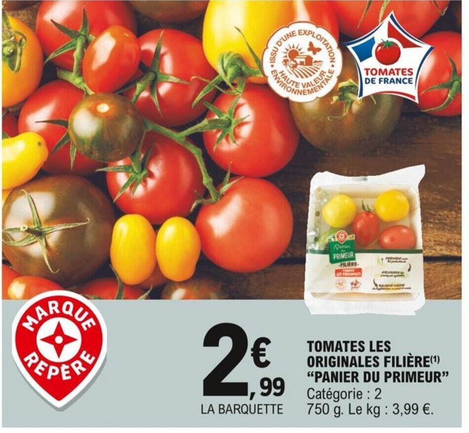 Promo Tomates Les Originales Filière Panier Du Primeur chez E Leclerc