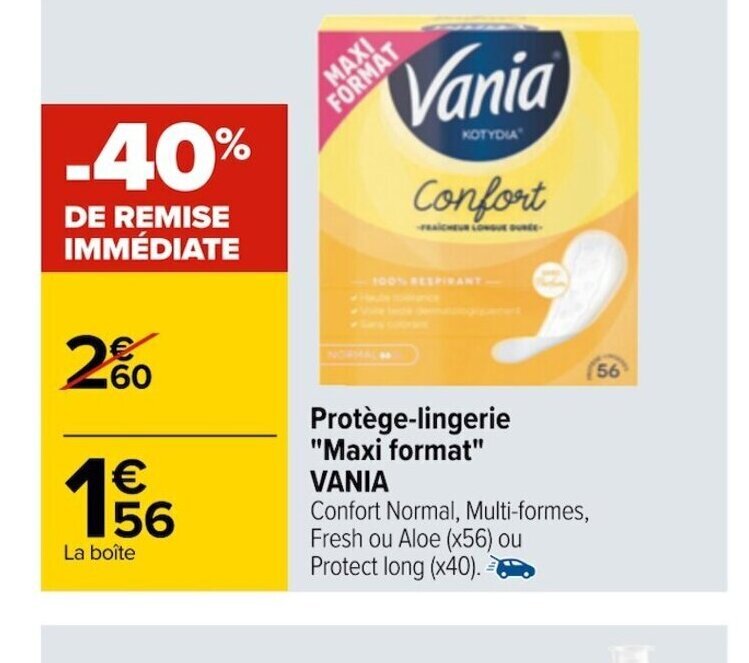 Promo Vania Prot Ge Lingerie Maxi Format Chez Carrefour