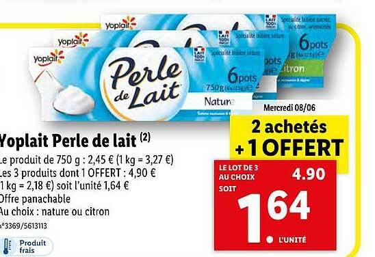 Promo Yoplait Perle De Lait Chez Lidl