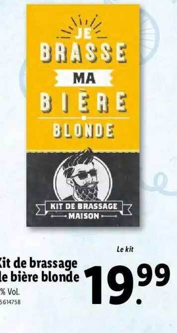 Promo Kit De Brassage Bi Re Blonde Chez Lidl