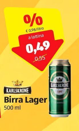 Offerta Karlskrone Birra Lager Nel Volantino Di ALDI