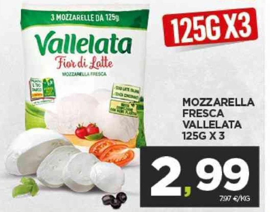 Vallelata Mozzarella Fresca G X Offerta Di Interspar