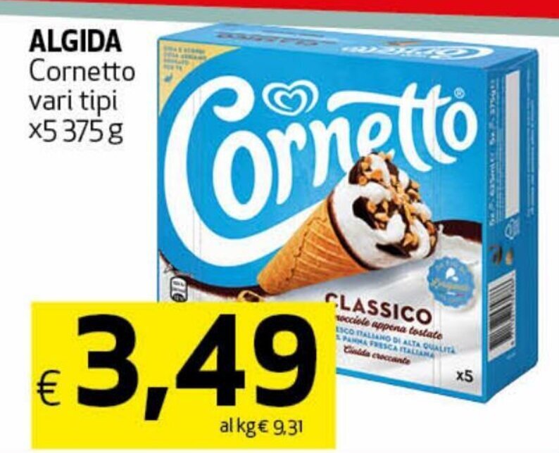 Offerta Algida Cornetto Vari Tipi X G Nel Volantino Di Coop Radenza