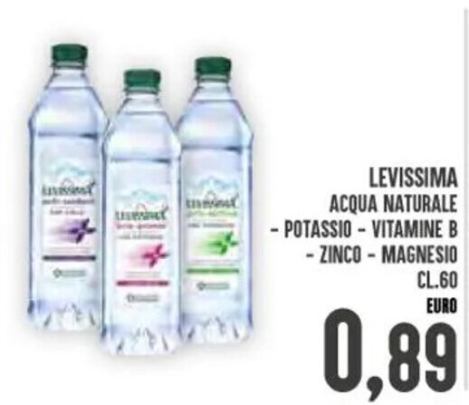 Levissima Acqua Naturale Potassio Vitamine B Zinco Magnesio Cl 60