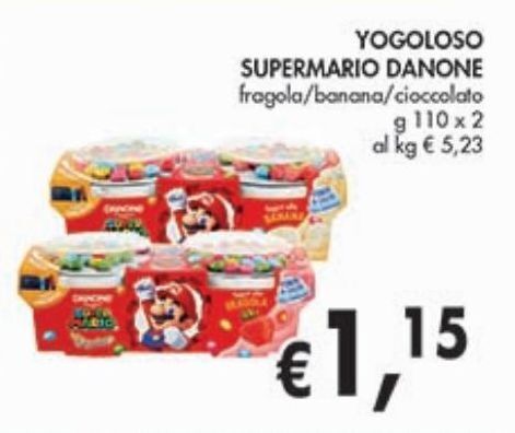 Yogoloso Supermario Danone Offerta Di Supermercato Coal