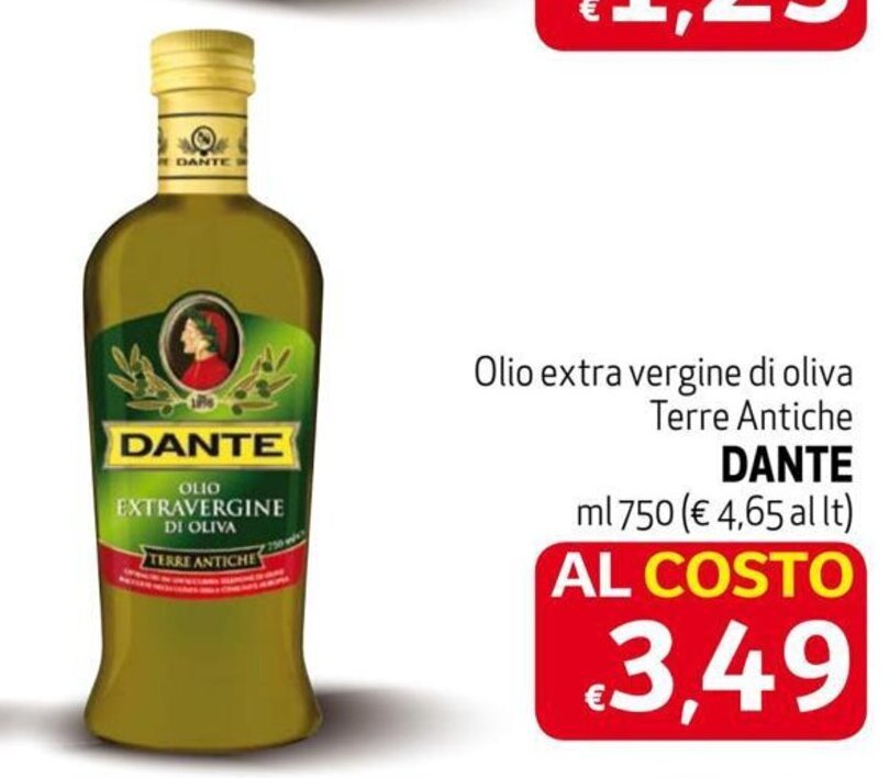 Offerta Dante Olio Extra Vergine Di Oliva Terre Antiche Ml 750 Nel