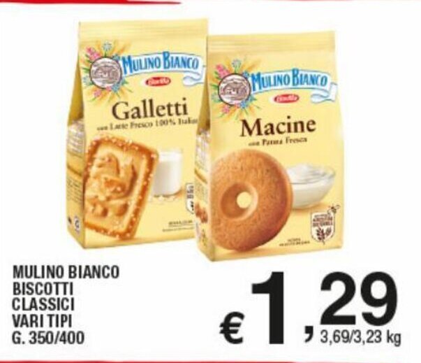 Barilla Mulino Bianco Biscotti Classici Vari Tipi 350 400 G Offerta Di