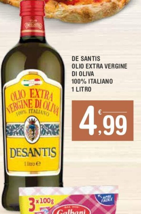 De Santis Olio Extra Vergine Di Oliva 100 Italiano 1 Litro Offerta Di